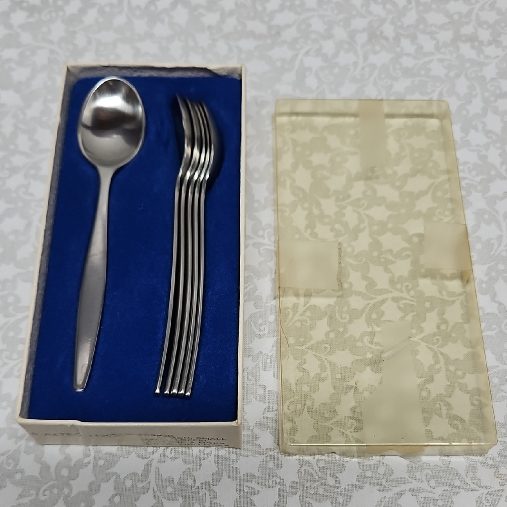 Qty. 6 Vintage 18/8 Aztec 11308 Norway Teaspoons